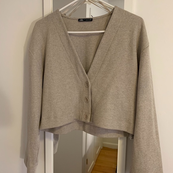 Zara Sweaters - Zara Beige Cardigan